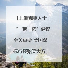 非洲观察人士：“一带一路”倡议至关重要 美国双标行径贻笑大方