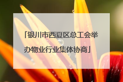 银川市西夏区总工会举办物业行业集体协商