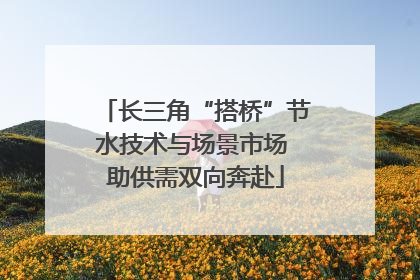 长三角“搭桥”节水技术与场景市场 助供需双向奔赴
