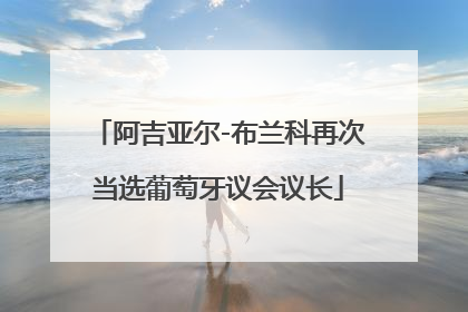 阿吉亚尔-布兰科再次当选葡萄牙议会议长