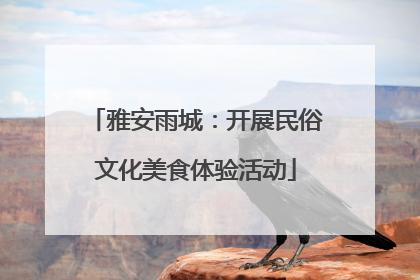 雅安雨城：开展民俗文化美食体验活动