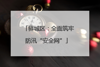 驿城区：全面筑牢防汛“安全网”