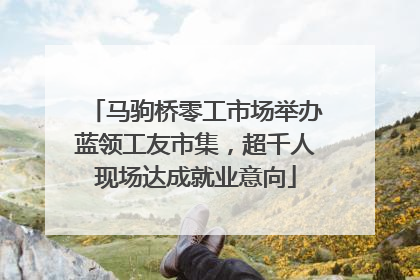马驹桥零工市场举办蓝领工友市集，超千人现场达成就业意向