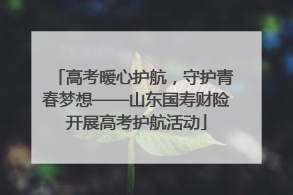 高考暖心护航，守护青春梦想——山东国寿财险开展高考护航活动