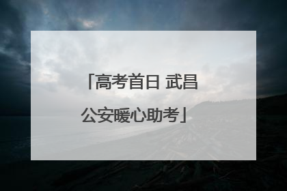 高考首日 武昌公安暖心助考