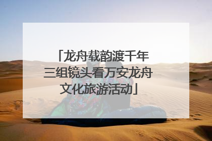 龙舟载韵渡千年 三组镜头看万安龙舟文化旅游活动