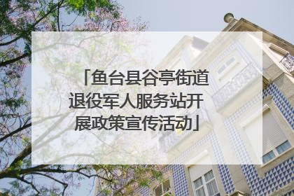 鱼台县谷亭街道退役军人服务站开展政策宣传活动
