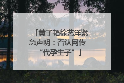 黄子韬徐艺洋紧急声明：否认网传 “代孕生子”