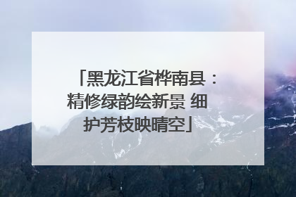 黑龙江省桦南县：精修绿韵绘新景 细护芳枝映晴空
