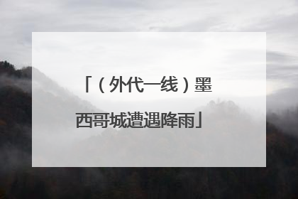 （外代一线）墨西哥城遭遇降雨