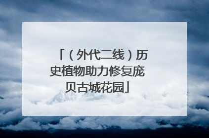 （外代二线）历史植物助力修复庞贝古城花园