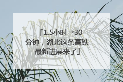1.5小时→30分钟，湖北这条高铁最新进展来了