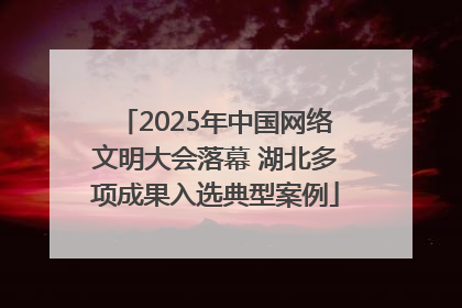 2025年中国网络文明大会落幕 湖北多项成果入选典型案例