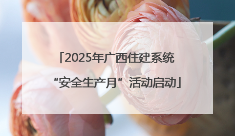 2025年广西住建系统“安全生产月”活动启动