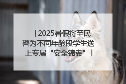 2025暑假将至民警为不同年龄段学生送上专属“安全锦囊”