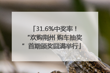 31.6%中奖率！“欢购荆州 购车抽奖”首期颁奖圆满举行