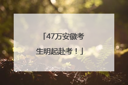 47万安徽考生明起赴考！