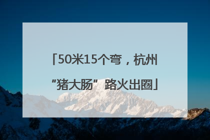 50米15个弯，杭州“猪大肠”路火出圈