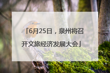 6月25日，泉州将召开文旅经济发展大会