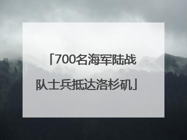 700名海军陆战队士兵抵达洛杉矶