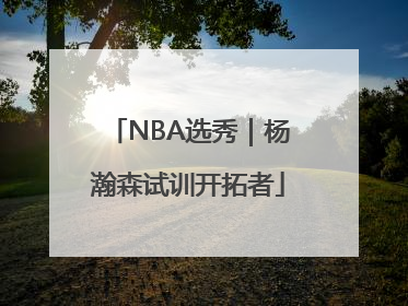 NBA选秀|杨瀚森试训开拓者